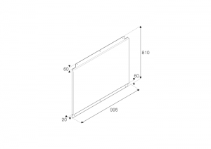 Bertazzoni 100cm stänkskyd