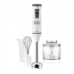 BLACK+DECKER Stavmixer Med Tillbehör 600W Vit (242000)