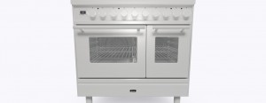 ILVE Professional Plus 90 PDI096WE3. Induktion. Dubbelugn. Rostfri. Beslag: Satinerad.
