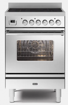 ILVE Professional Plus 60 PI064WE3. Induktion. Enkelugn. Rostfri. Beslag: Satinerad