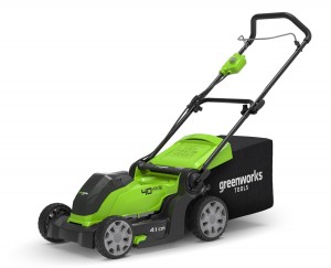 Greenworks Gräsklippare 41cm, 40V, 4Ah batteri + laddare ingår (G40LM41) (100035054)
