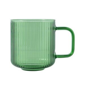 Vargen & Thor SMARAGD – YKON Kaffemugg grön (4 x 410 ml), Borosilikat