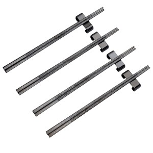 Vargen & Thor KITO - Chopsticks Svart (4 par + 4 ställ)