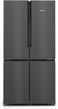 Siemens iQ300, Fristående kyl/frys, 183 x 90.5 cm, Borstat svart stål med antiFingerprint (KF96NAXEA)
