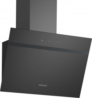 Siemens iQ100, Vägghängd köksfläkt, 60 cm, Klarglas med svart tryck (LC65KDK60)
