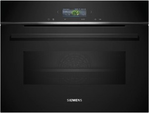 Siemens iQ700, Kompaktugn med mikro, 60 x 45 cm, Svart (CM724G1B1)