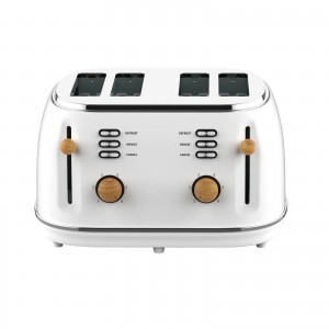 Witt Premium brödrost 4 skivors trä-look (svart - 61120069) - 2 års garanti