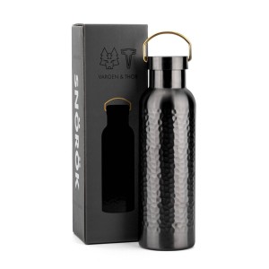 Vargen & Thor SNÖRÖK - Termos, 750 ml (Svart + Mässing) - 2 års garanti