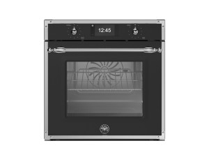Bertazzoni Ångugn med pyrolys samt TFT-skärm, mattsvart/krom, Heritage-series (FHER6117CTNX3) - 5 års garanti
