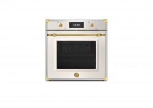 Bertazzoni Ångugn med pyrolys samt TFT-skärm, Avorio/guld, Heritage-series (FHER6117CTAG3) - 5 års garanti