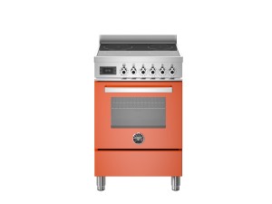 Bertazzoni Professional-serien. 60 cm spis, 4 zon induktionshäll, singelugn med varmluft + grill. Orange. (PRO64I1EART) - 5 års garanti