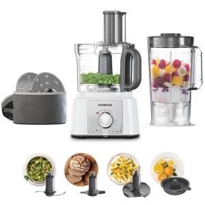 Kenwood Matberedare. 1000W. Vit. (FDP65.450WH MultiPro Express) - Fri frakt. omgående leverans