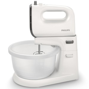 Philips Elvisp med skål. 450W. 5 hastigheter + turbo. Vit. (HR3745) Fri frakt, omgående leverans