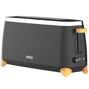 Princess Brödrost Luxurious Bamboo Pure. 2 skivor. långa fack. 1050W. Svart (01.142361.01.001) - Fri frakt, omgående leverans