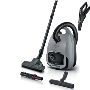 Bosch golvdammsugare Serie 6. Tillverkad i Tyskland. 12M räckvidd. 4L volym. Hepa-filter. Grå. (BGB6X330 - A14020) - Fri frakt, omgående leverans
