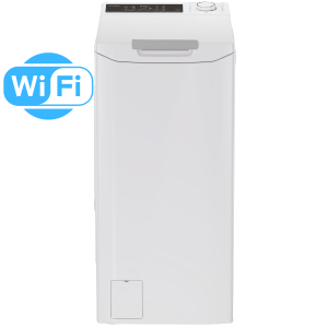 Candy Toppmatad tvättmaskin. 7kg. 1400rpm. Wi-Fi. Energiklass A. Inverter-motor. (ProWash 300 Toppmatad 6Kg - TCAS465D3-S) - 2 års fabriksgaranti. Fri frakt