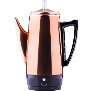 C3 Perkolator Original (kopparfärgad) i stål.12-koppar. (30-33657ECO) - Fri frakt, omgående leverans