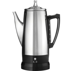 C3 Perkolator Original (Rostfri) i stål. 6-koppar. (30-33656ECO) - Fri frakt, omgående leverans