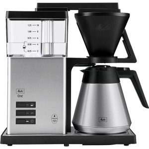 Melitta Kaffebryggare. Termoskanna. ONE Therm. Rostfritt stål. 10-koppar. Droppstopp. Avtagbar filterhållare. 1,25L. (Art.22775) 5 års garanti (vid registrering inom 30 dagar) - Fri frakt, omgående leverans
