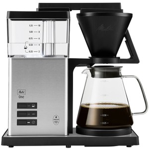 Melitta Kaffebryggare. Glaskanna. ONE SST. Rostfritt stål. 10-koppar. Droppstopp. Avtagbar filterhållare. (Art. 022749) 5 års garanti (vid registrering inom 30 dagar) - Fri frakt, omgående leverans