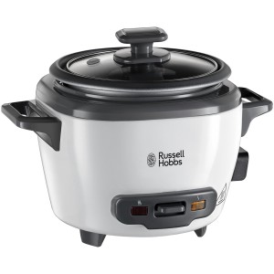 Russel Hobbs Riskokare. Small. 200W. Tåligt glaslock. Vit. (27020-56)
