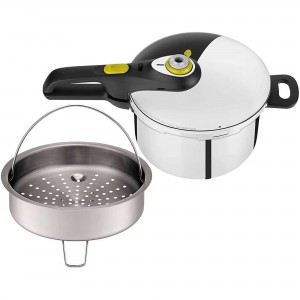 Tefal Tryckkokare. Secure 5 Neo. 6L. Rostfritt stål. m Insats för ångkokning. (P2530738) - Fri frakt