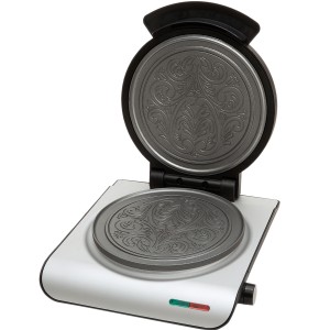 ÅVIKEN Rånjärn Diamond. Singel 1 våffelfrån / krumkake. 1000W. Avtagbar sladd. Silver. (908.6) - Fri frakt