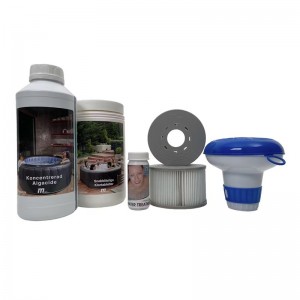 M-Spa Startpaket (Klor, klordoserare, algmedel, teststickor, 2p filter(ej bajonett), skötselråd)