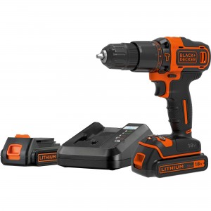BLACK & DECKER Skruvdragare 18V 2 batterier (BDCHD18K1B2-QW) - Fri frakt