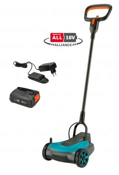Gardena Batterklippare 18V. HandyMower 22/18V P4A komplett (2,5Ah batteri + standardladdare)Klippbredd: 22 cm. - Fri frakt