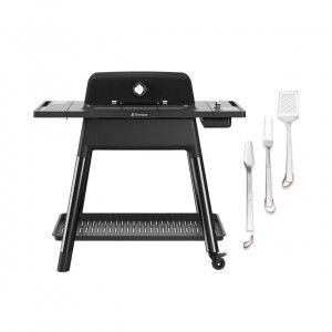Everdure gasolgrill. 2 brännare. Force Gen III. Verktygssats på köpet. Matt svart. Exkl. regulator. (100002898) Fri hemleverans. - 2 års garanti