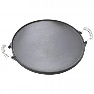 Outdoor Chef stekplatta i gjutjärn. Slät & räfflad sida. 480/570. 39,5 × 52,6 × 2,8 cm. Svart. (100001610) - Fri frakt