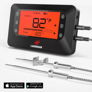 Landmann smart termometer (iOS och Android). Bluetooth. Magnetisk baksida. (Art. 9813) - Fri frakt