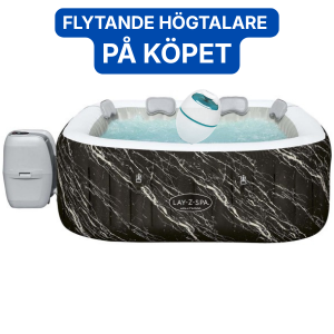 Bestway Lay-Z-Spa. Hollywood Luxe AirJet 6. Bestway högtalare på köpet värde 599:-. 1,88x1,88x0,66m. 4-6 personer. (6001F) - Fri hemleverans