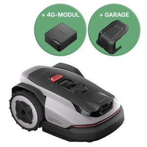 Roborock (RockNeo Q105) + garage & 4G-modul  ingår. Trådlös robotgräsklippare. 2WD. RKT & VSLAM. Upp till 500m2. 2 års garanti. - Fri frakt