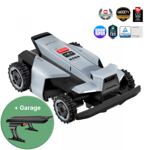 Segway Navimow (X420E EU - Grey). + garage ingår. 4WD + RTK + Vision. Xero-Turn. Upp till 2000m2. - 3 års garanti (2 år på batteri & nätadapter) - Fri frakt