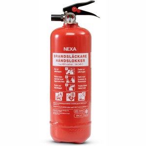 NEXA pulversläckare 1 Kg. 8A 34BC. Röd. (13401) - Fri frakt