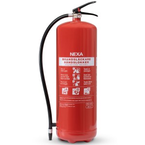 NEXA pulversläckare 6kg. 55A 233B C. Röd. (13412) - Fri frakt