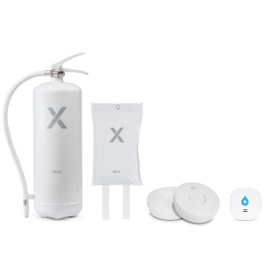 NEXA Trygga Hem-paket. Vit Stor. Brandsläckare 6kg pulver + brandfilt + brandvarnare 2-pack + vattenlarm. (TRYGGAHEM-KIT2/A17008) - Fri frakt