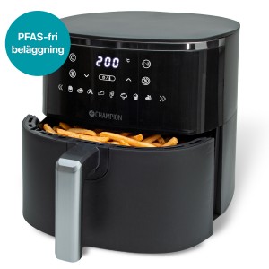 Champion Airfryer XL .Ceramic. 6L. 1750W. Svart. (CHAF400) - Fri frakt