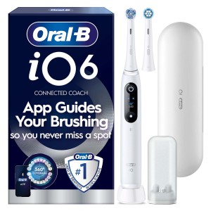 Oral-B Eltandborste iO6 White, 1 Extra Refill. (067652) - Fri frakt