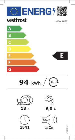 Energidekal Vestfrost VDW 1060 (32010)