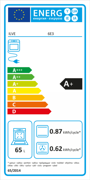 Energidekal ILVE Professional Plus 90 PDI096WE3. Induktion. Dubbelugn. Grafit matt. Beslag: Satinerad.