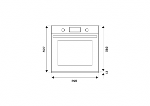 Energidekal Bertazzoni Professional-serien. Inbyggnadsugn. 60 cm. 11 funktioner. TFT-display. Rostfri. (F6011PROVTX) Fri hemleverans. - års garanti