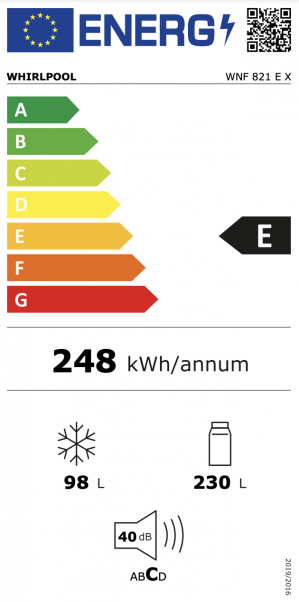 Energidekal Whirlpool WNF 821 E X