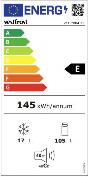 Energidekal Vestfrost VCF 2084 TT (28032)