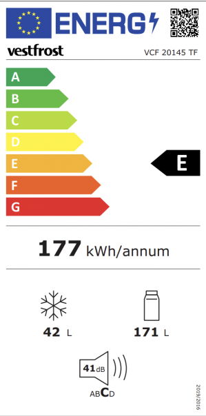 Energidekal Vestfrost VCF 20145 TF (28554)