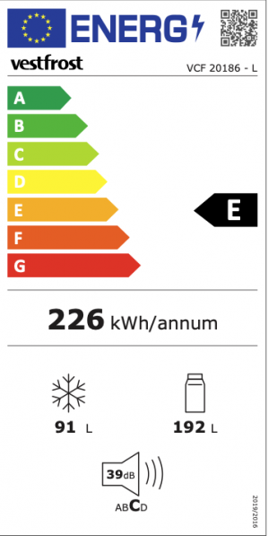 Energidekal Vestfrost VCF 20186 - L (29107)