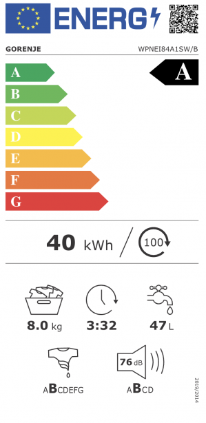 Energidekal Gorenje WPNEI84A1SW/B