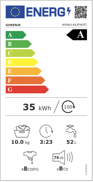 Energidekal Gorenje WPNA14A3PWIFI